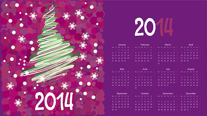 Image showing calendar to a new 2014 year