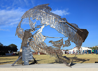 Image showing Sculpture by the Sea exhibit at Bondi Australia