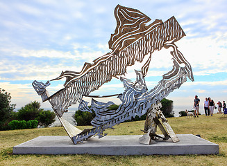 Image showing Sculpture by the Sea exhibit at Bondi Australia