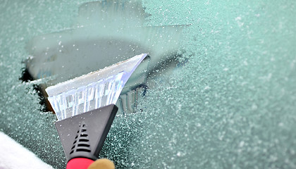 Image showing ice scraping