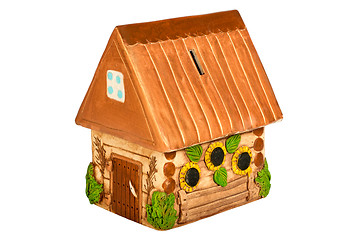 Image showing Miniature model country home (piggy bank)