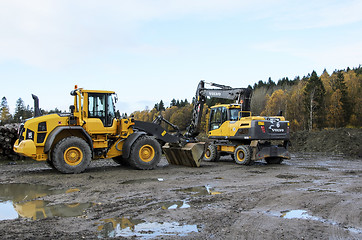 Image showing wheel loaders