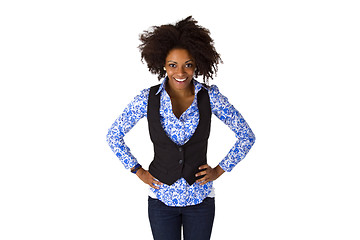 Image showing Posing  afro american woman