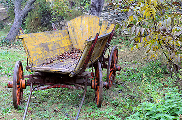 Image showing Retro Wooden Cart