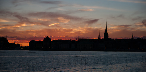 Image showing Stockholm sunset view 