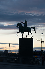 Image showing Romantic view of sunset