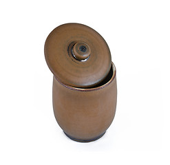 Image showing Handmade Ceramic vessel with a lid