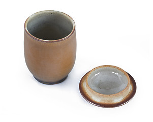 Image showing Handmade Ceramic vessel with a lid