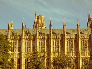 Image showing Retro looking Houses of Parliament