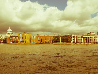 Image showing Retro looking River Thames in London