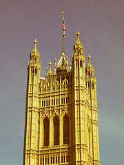 Image showing Retro looking Houses of Parliament