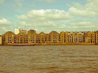 Image showing Retro looking London docks