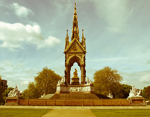 Image showing Retro looking Albert Memorial, London