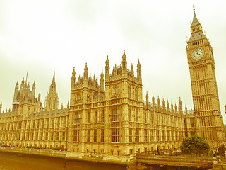 Image showing Retro looking Houses of Parliament