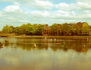 Image showing Retro looking Surrey Water, London