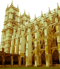 Image showing Retro looking Westminster Abbey