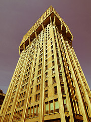 Image showing Retro looking Torre Velasca, Milan