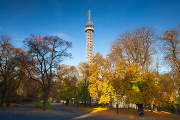 Image showing Famous Lookout tower on Petrin Hill in Prague