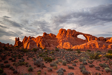 Image showing Beautiful rock formations in Arches National Park, Utah, USA