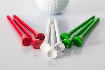 Image showing Golf equipments on the table