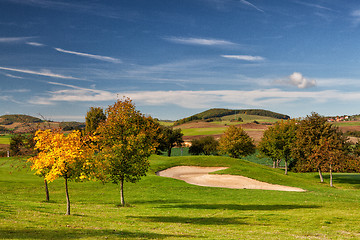 Image showing Autumn golf course