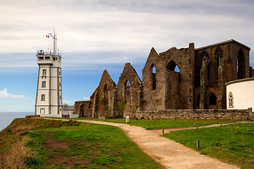 Image showing On the coast, Pointe de Saint Mathieu, Brittany, France