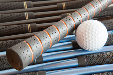 Image showing Golf clubs