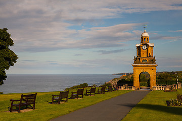 Image showing Holbeck Clock Tower on the coast in Scarborough 