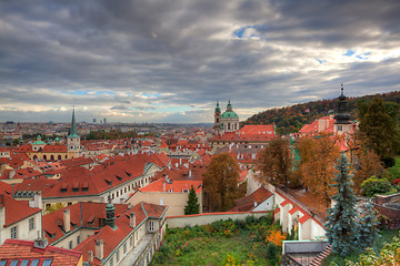 Image showing View from Prague castle on autumn Prague