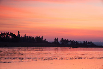 Image showing Lansdcape in winter at sunrise 