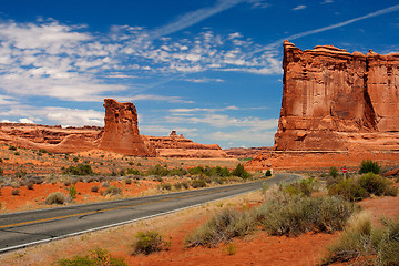 Image showing Beautiful rock formations in Arches National Park, Utah, USA