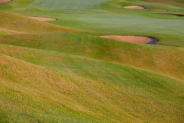 Image showing Summer on the empty golf course