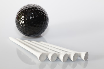 Image showing Golf equipments on the table