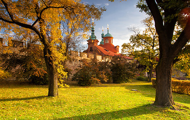 Image showing Temple of St.Lawrence in Petrin garden in Prague