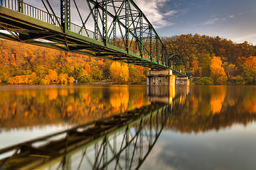 Image showing Footbridge over the Vltava river