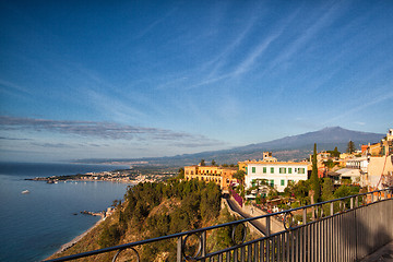 Image showing Sunrise in Taormina on Sicily