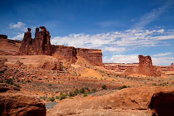 Image showing Beautiful rock formations in Arches National Park, Utah, USA