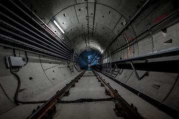 Image showing Underground tunnel for the subway
