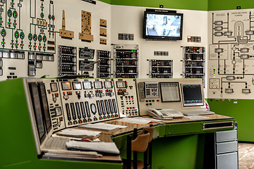 Image showing Control panel of a power plant