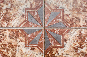 Image showing tile pattern of ancient ceramic tiles.