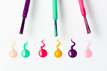 Image showing brush strokes and colorful nail polish