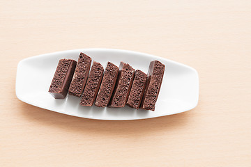 Image showing porous chocolate on a plate