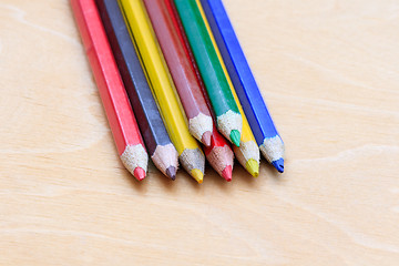 Image showing colored pencils in a pile