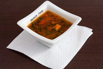Image showing chicken soup with vegetables