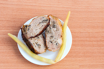 Image showing Grilled barbecue chicken quarters