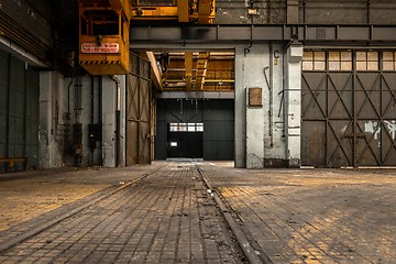 Image showing Industrial interior of an old factory