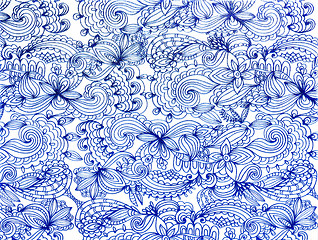 Image showing Blue lace pattern