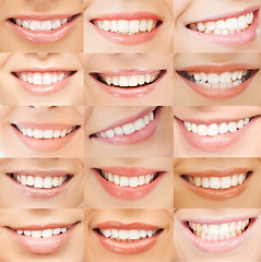 Image showing examples of female smiles