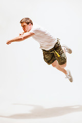 Image showing male dancer jumping in the air