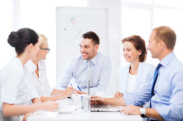 Image showing business team having meeting in office